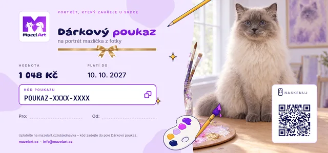 Dárkový poukaz MazelArt, design Ateliér s Bjornem
